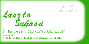 laszlo sukosd business card